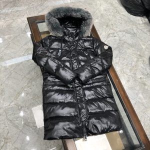 Replica Moncler Aphrotiti Women's Down Jacket, Boed Fox fur hooded puffer coat Black