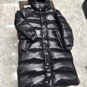 Replica moncler x fragment long down jacket, puffer coat Black