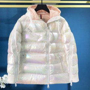 Moncler Short Down Jacket with Hood For Women vibrant White