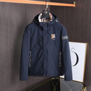 replica Burberry Men's Short Down Jacket Dark Blue