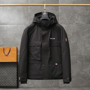 replica Moncler Windbreaker Down Jacket for Men Black