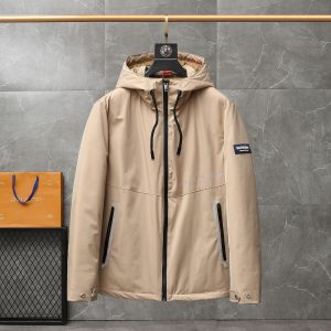 Burberry Hooded Warm Puffer Down Jacket Khaki