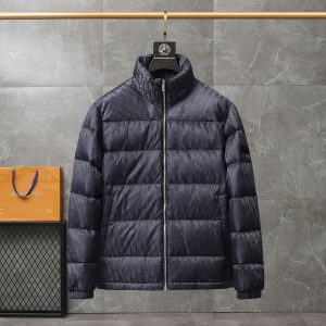 replica Dior Oblique Short Down Jacket, Warm Puffer Jacket Dark Grey