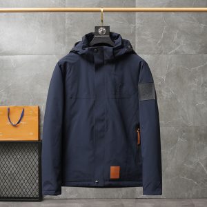 replica LOEWE Short Down Jacket For Men Dark Blue