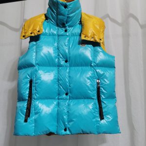 replica MONCLER Women's Down Vest with Hood Blue