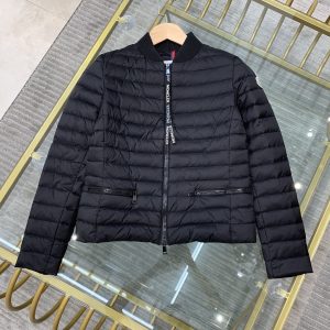 Replica Moncler Women Slim Fit Down Jacket Black-2