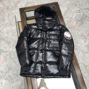 Replica MONCLER x FRAGMENT Unisex Short Down Jacket with big logo