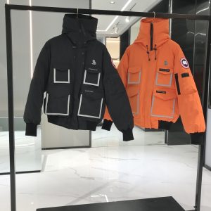 replica Canada Goose x OVO Chilliwack Reflective strip Down Bomber Jackets