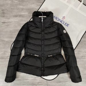 replica Moncler Women's Down Jacket Waist Design Black