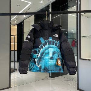 replica Supreme X The North Face Down Jacket Black