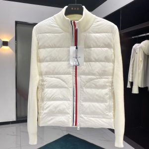 Replica Moncler cardigan Knit Down Jacket White