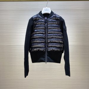 replica Canada Goose Glossy Knit Down Jacket Slim Fit Black