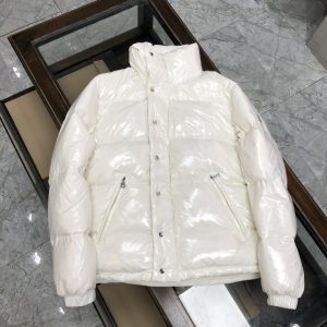 Replica Moncler Glossy Short Down Jacket White