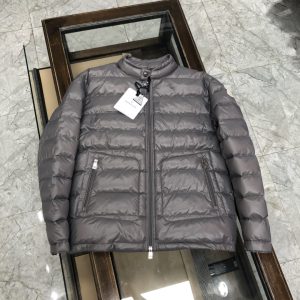 Replica MONCLER Lightweight Stand-Up Collar Down Jacket Grey