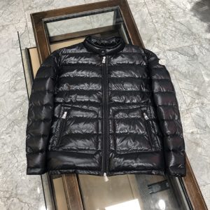 Replica MONCLER Lightweight Stand-Up Collar Down Jacket Black