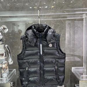 replica Moncler Down Vest unisex Black