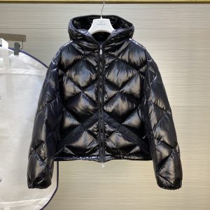 replica Moncler EGILOPE Women's Glossy Short Down Jacket Black