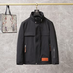 Loewe Stand Collar Warm Puffer Down Jacket Black