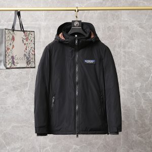 Burberry Hooded Puffer Down Jacket Black, Winter Warm Coat