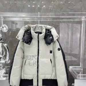 replica Moncler Trend Hooded Puffer Down Jacket Unisex Grey