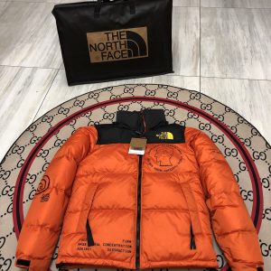 BrainDead x The North Face Retro Nuptse Jacket Brain Dead Down Jacket Orange