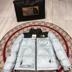 BrainDead x The North Face Retro Nuptse Jacket Brain Dead Down Jacket Mint Blue