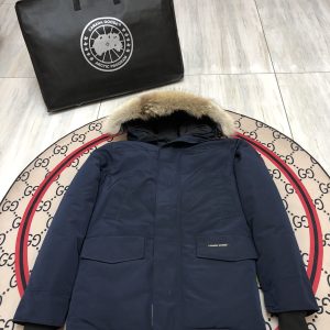 Canada Goose Langford Parka Men's Down Jacket Dark Blue