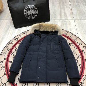 Canada Goose Carson Parka Unisex Long Down Coat Dark Blue