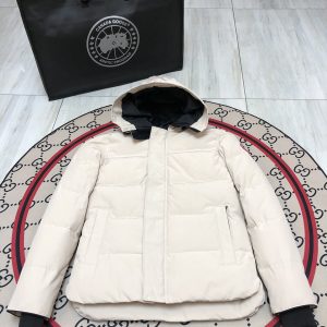 Canada Goose MacMillan Unisex Short Down Jacket White