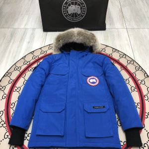 Canada Goose Expedition Parka Hooded Down Jacket Blue