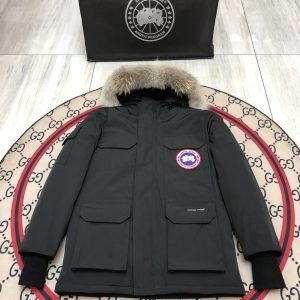 Canada Goose Expedition Parka Hooded Down Jacket Dark Grey