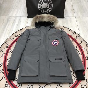 Canada Goose Expedition Parka Hooded Down Jacket Grey