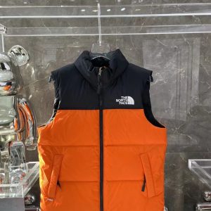 The North Face Down Vest, Unisex Puffer gilet vests Orange