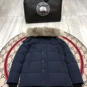 Canada Goose Wyndham Parka Puffer Down Jacket -Dark Blue