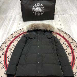 Canada Goose Wyndham Parka Puffer Down Jacket -Dark Grey