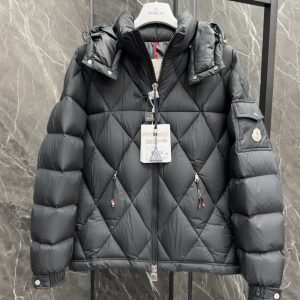 Moncler 2024 Short Down Jacket, Puffer Jacket Black