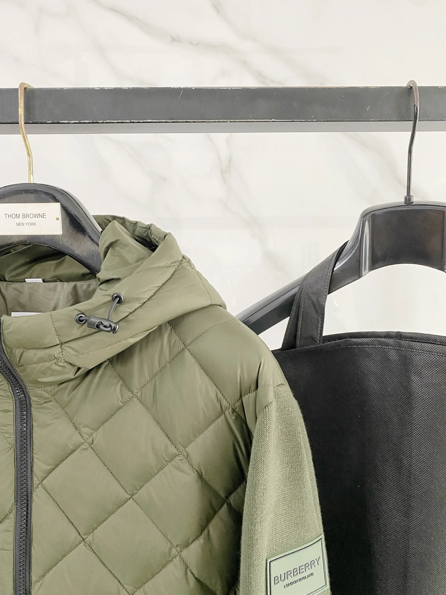 Burberry Hooded Quilted Puffer Jacket - Burberry puffer jacket real photo 3