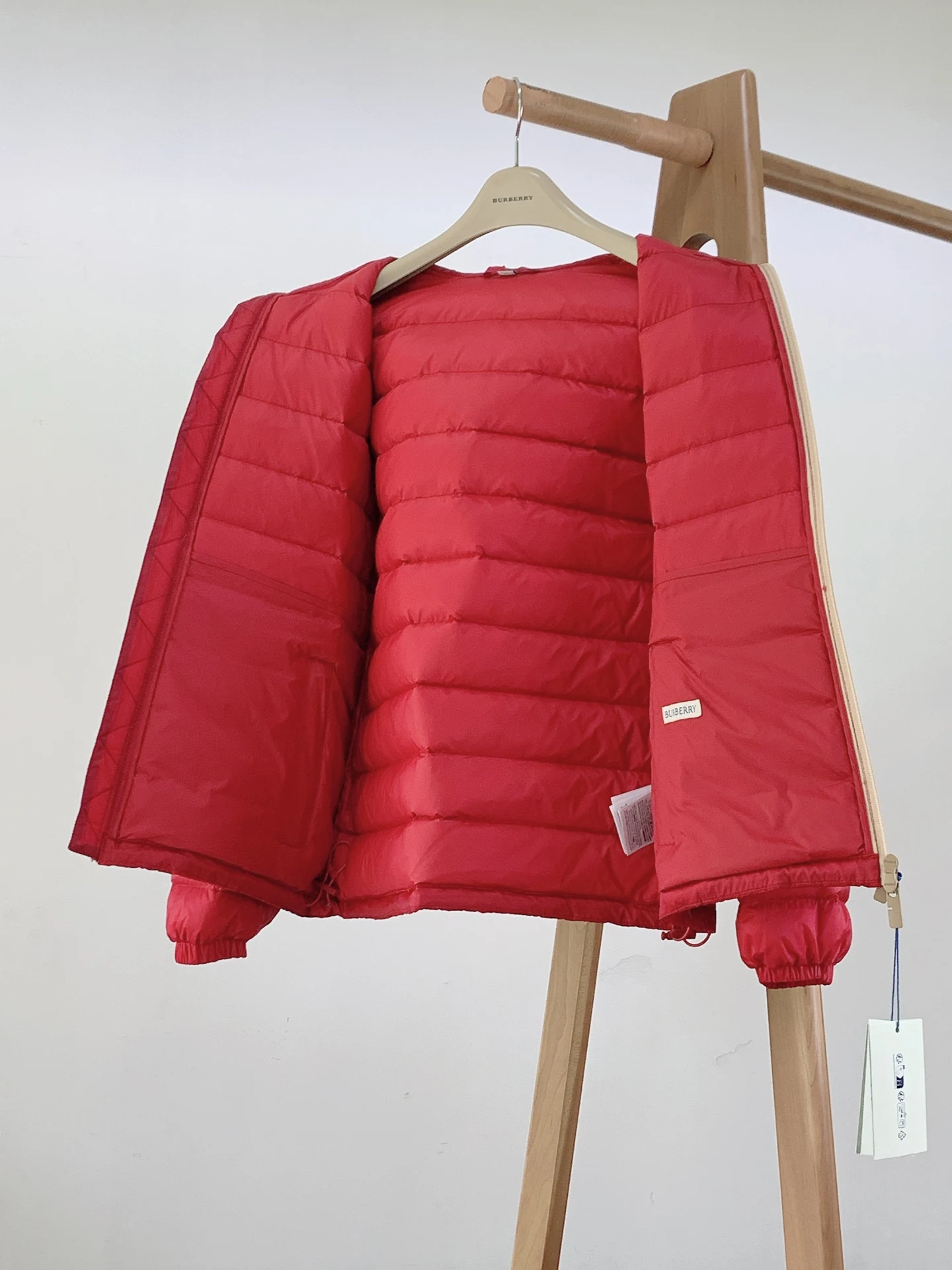 Burberry Zip Puffer Jacket - Style 17 - Burberry puffer jacket real photo 8