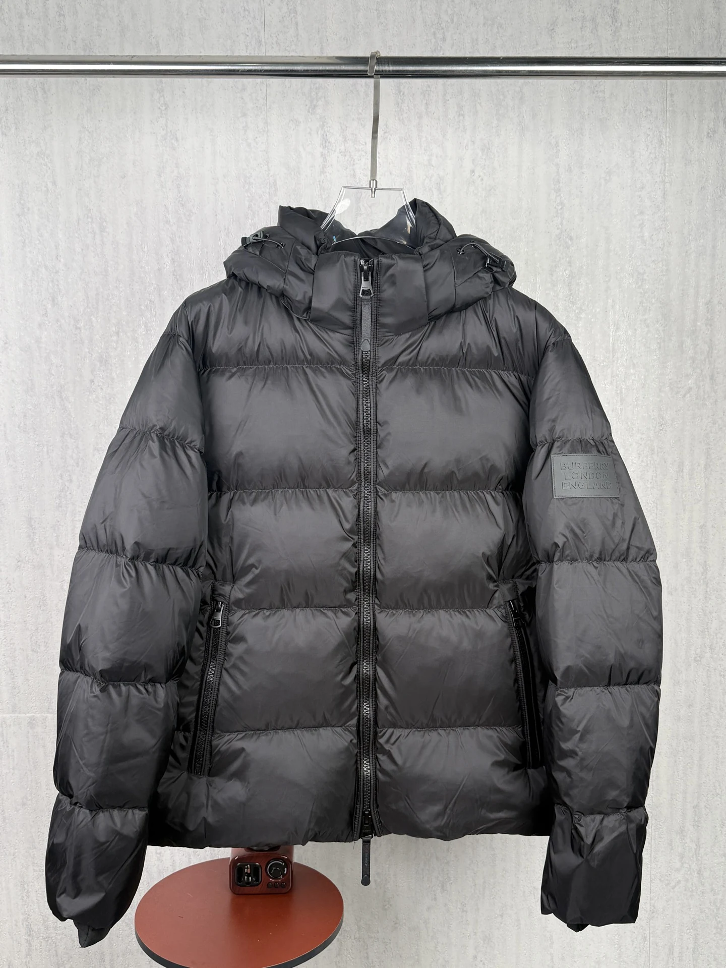 Burberry Zip Puffer Jacket - Style 18 - Burberry puffer jacket real photo 1