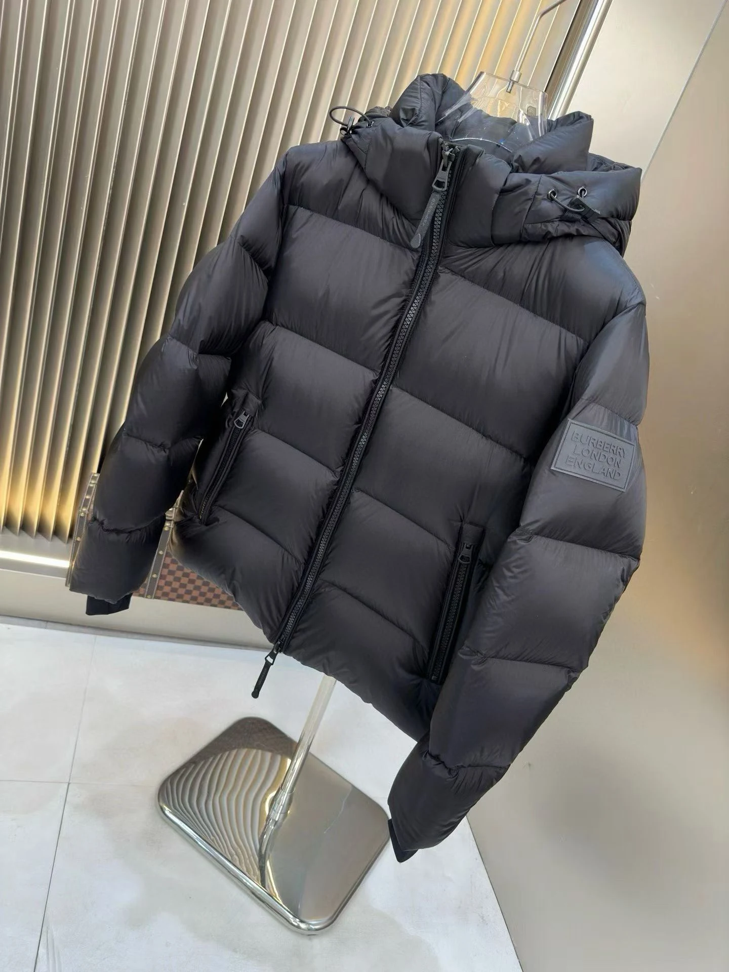 Burberry Zip Puffer Jacket - Style 20 - Burberry puffer jacket real photo 2
