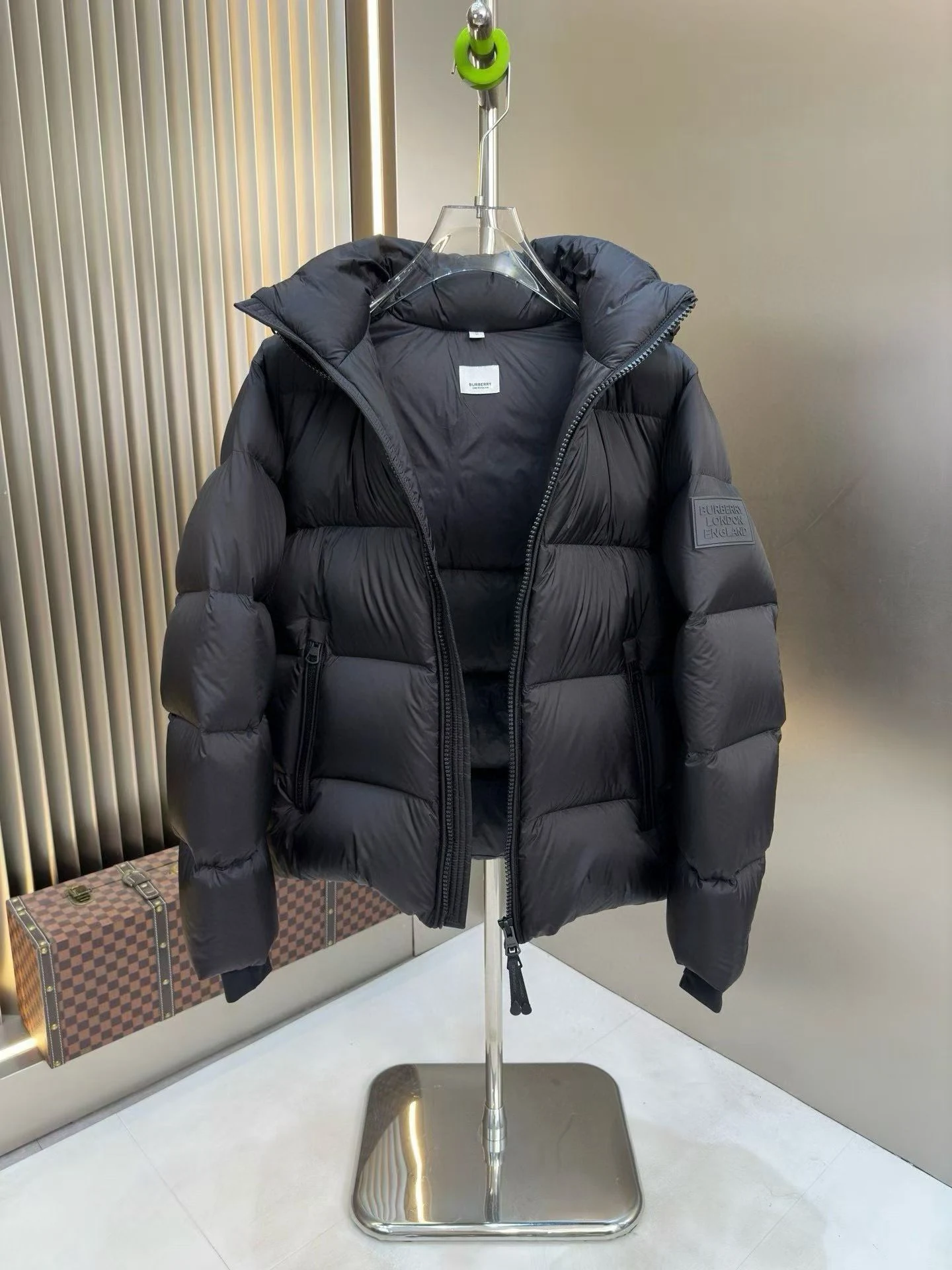 Burberry Zip Puffer Jacket - Style 20 - Burberry puffer jacket real photo 4
