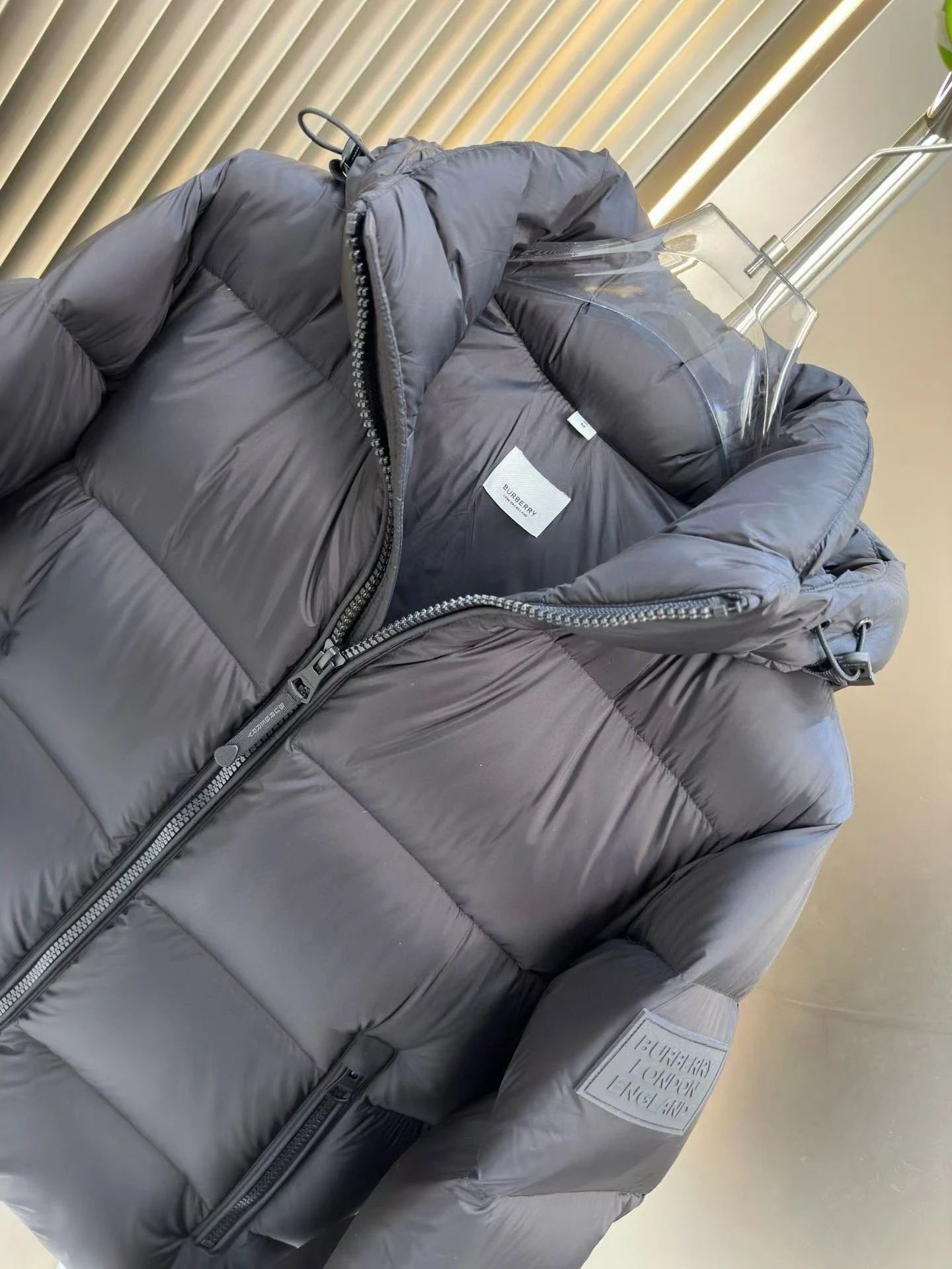 Burberry Zip Puffer Jacket - Style 20 - Burberry puffer jacket real photo 5