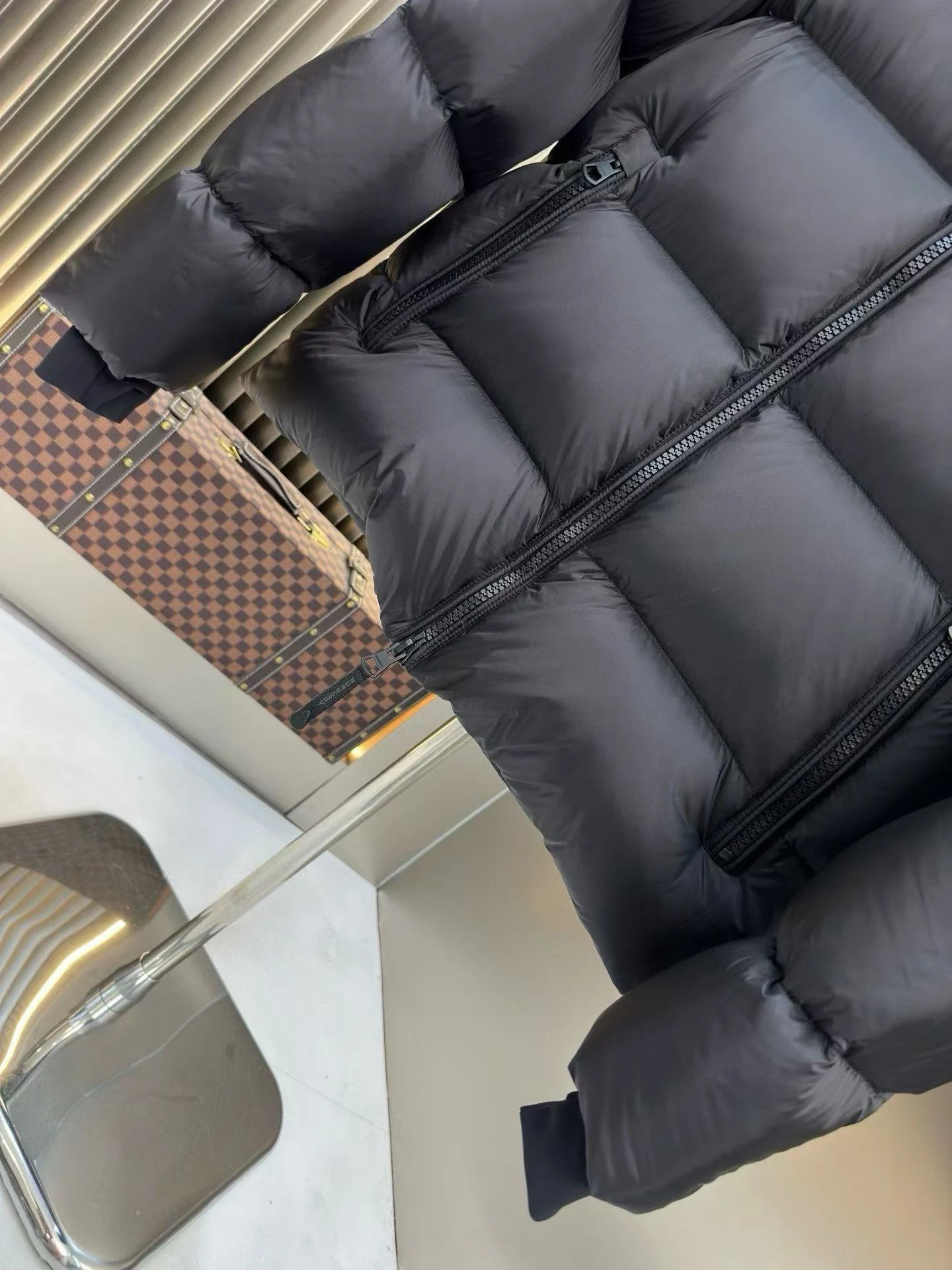 Burberry Zip Puffer Jacket - Style 20 - Burberry puffer jacket real photo 6