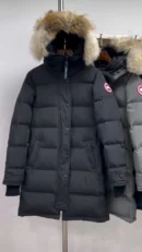 Canada Goose Long Fur-Collar Puffer Jacket - Canada Goose puffer jacket real photo 1