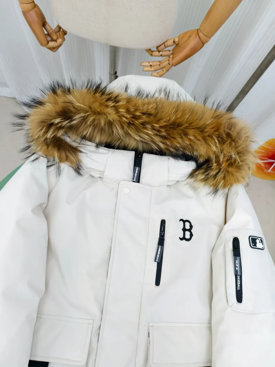 Canada Goose Short Fur-Collar Puffer Jacket - Style 5 - Canada Goose puffer jacket real photo 3
