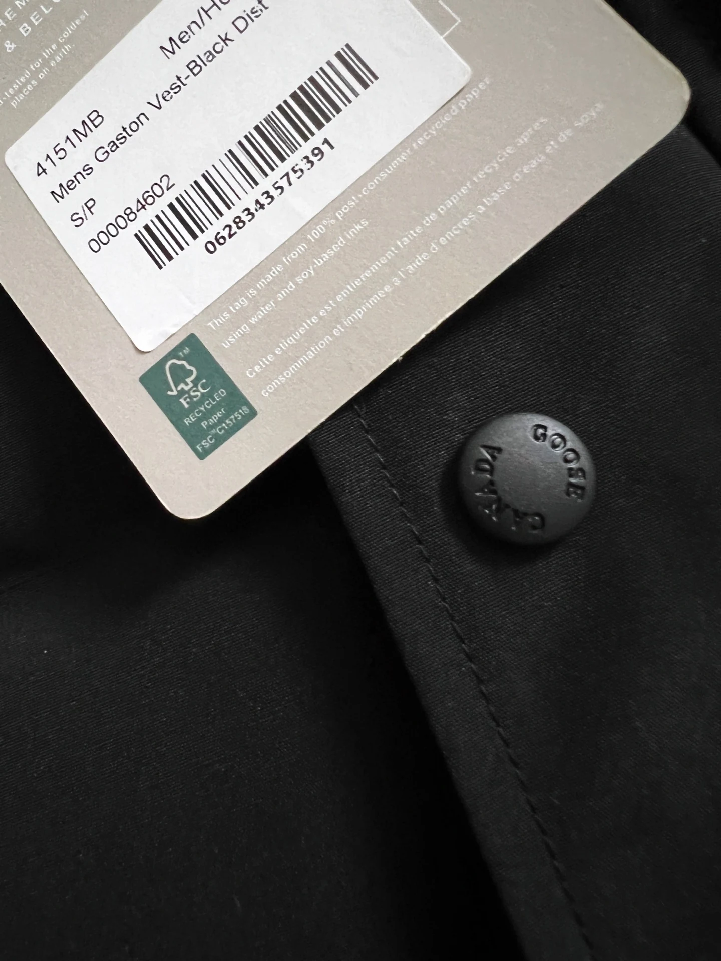 Canada Goose Stand-Collar Puffer Vest - Style 7 - Canada Goose puffer vest real photo 5