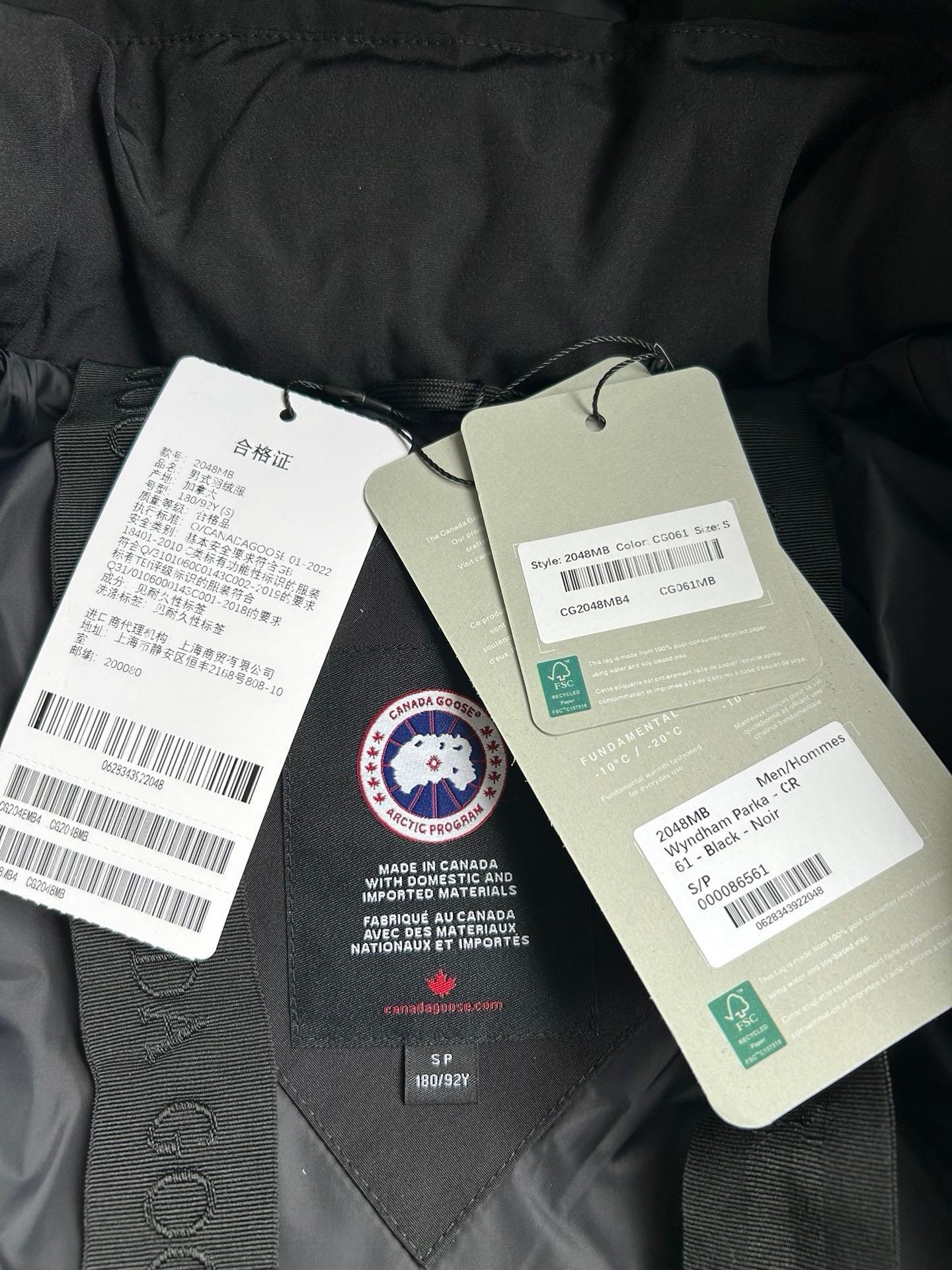 Canada Goose Zip Puffer Jacket - Style 177 - Canada Goose puffer jacket real photo 9