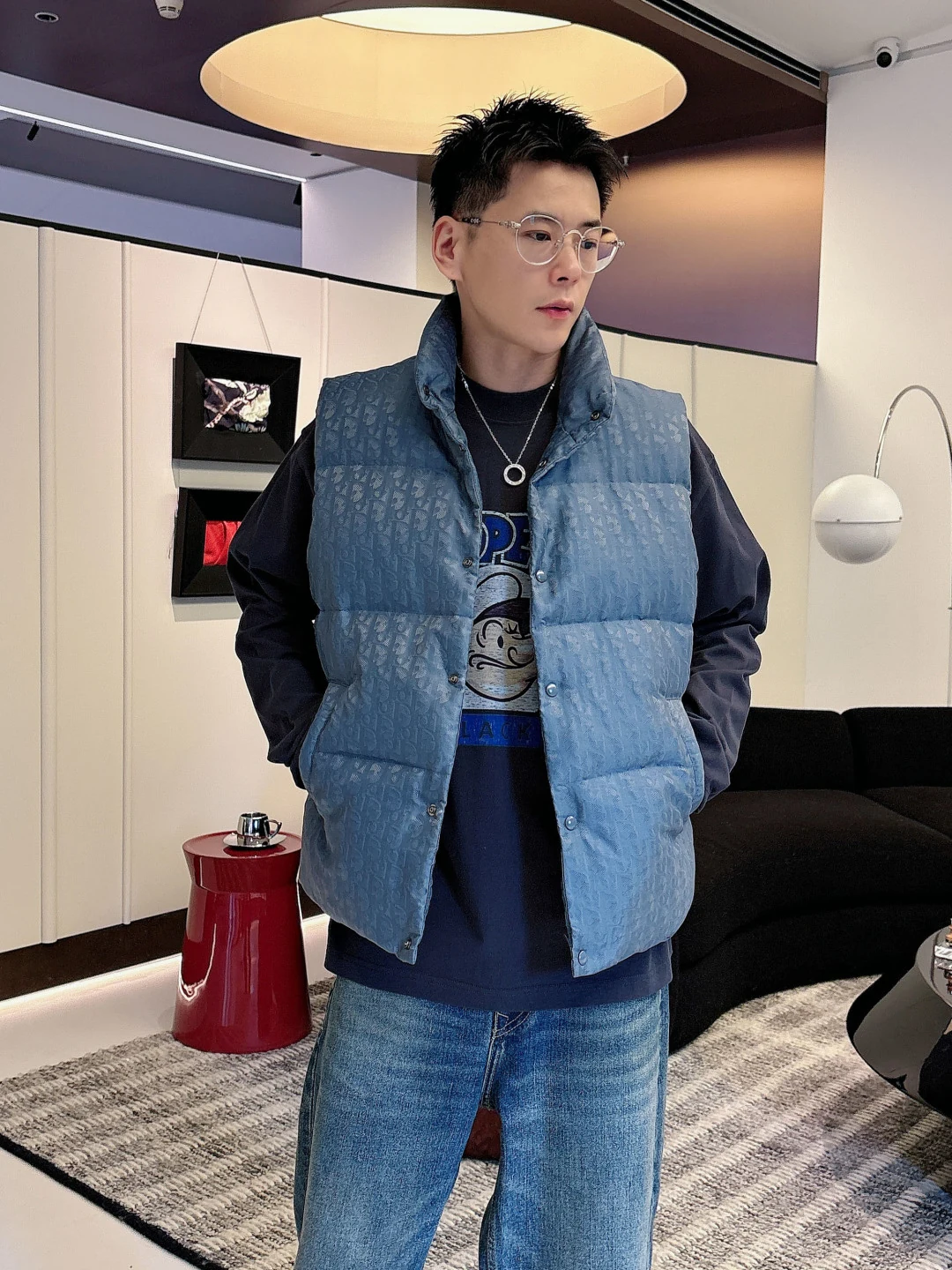Dior Quilted Puffer Vest - Style 2 - Dior puffer vest real photo 5