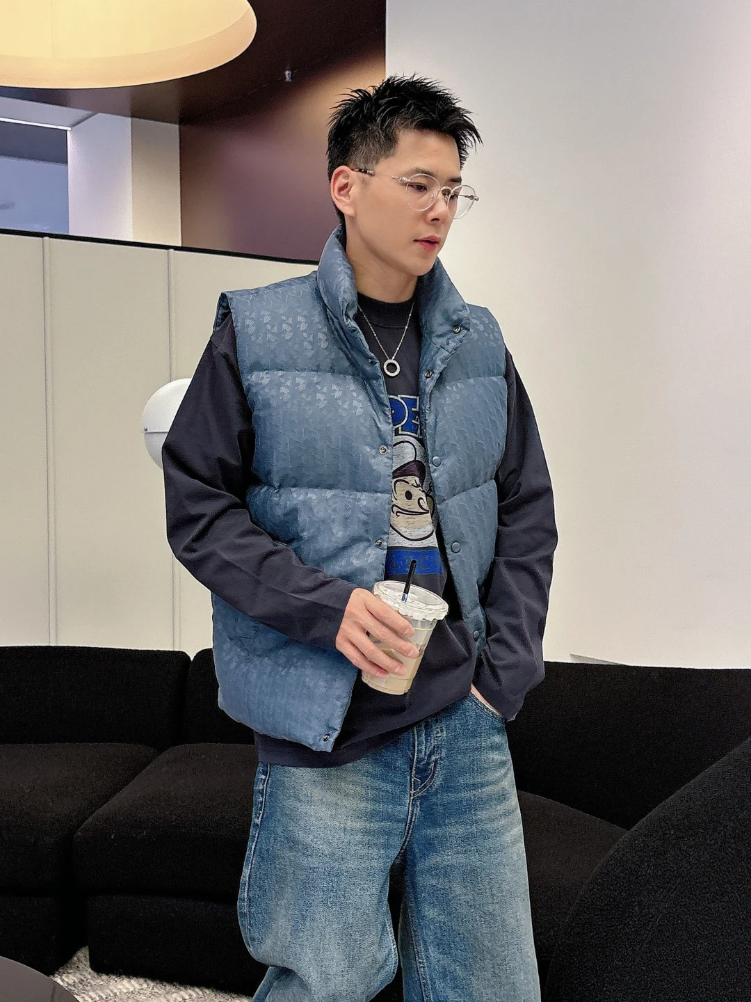 Dior Quilted Puffer Vest - Style 2 - Dior puffer vest real photo 9