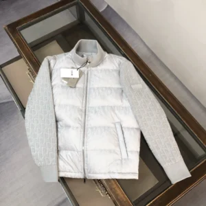 Dior Stand-Collar Panel Puffer Jacket - Dior puffer jacket real photo 1